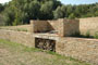 Built-in brick BBQ