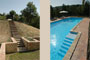 View of swimming pool/steps leading to pool