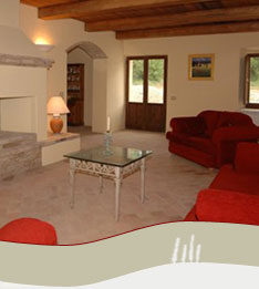 Casa Matilda features a large living area with open fireplace